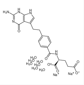 培美曲赛二钠七水合物,N-[4-[2-(2-Amino-4,7-dihydro-4-oxo-3H-pyrrolo[2,3-d]pyrimidin-5-yl)ethyl]benzoyl]-L-glutamic acid disodium salt hydrate