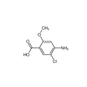 4-氨基-5-氯-2-羟基苯甲酸,4-Amino-5-chloro-2-methoxybenzoic acid