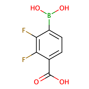 2,3-二氟-4-羧基苯硼酸,4-(Dihydroxyboranyl)-2,3-difluorobenzoic acid