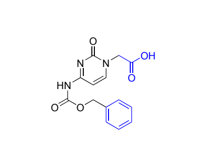 N-CBZ胞嘧啶乙酸,2-(4-{[(benzyloxy)carbonyl]amino}-2-oxo-1,2-dihydropyrimidin-1-yl)acetic acid