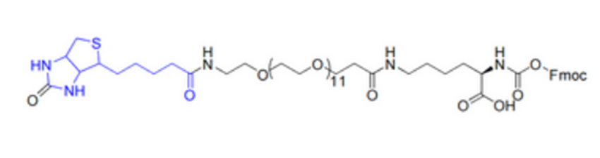 Fmoc-Lys (biotin-PEG12)-OH