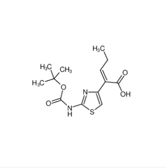 (Z)-2-(2-叔丁氧羰基氨基噻唑-4-基)-2-戊烯酸,(Z)-2-(2-tert-Butoxycarbonylaminothiazol-4-yl)-2-pentenoic acid