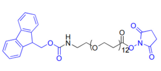 FMOC酰胺-十二聚乙二醇-NHS酯,Fmoc-PEG12-NHS ester