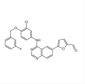 拉帕替尼中間體,5-[4-((3-Chloro-4-((3-fluorobenzyl)oxy)phenyl)amino)quinazolin-6-yl]-2-furaldehyde