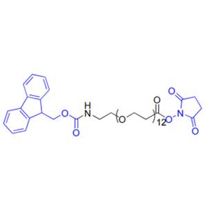 FMOC酰胺-十二聚乙二醇-NHS酯,Fmoc-PEG12-NHS ester