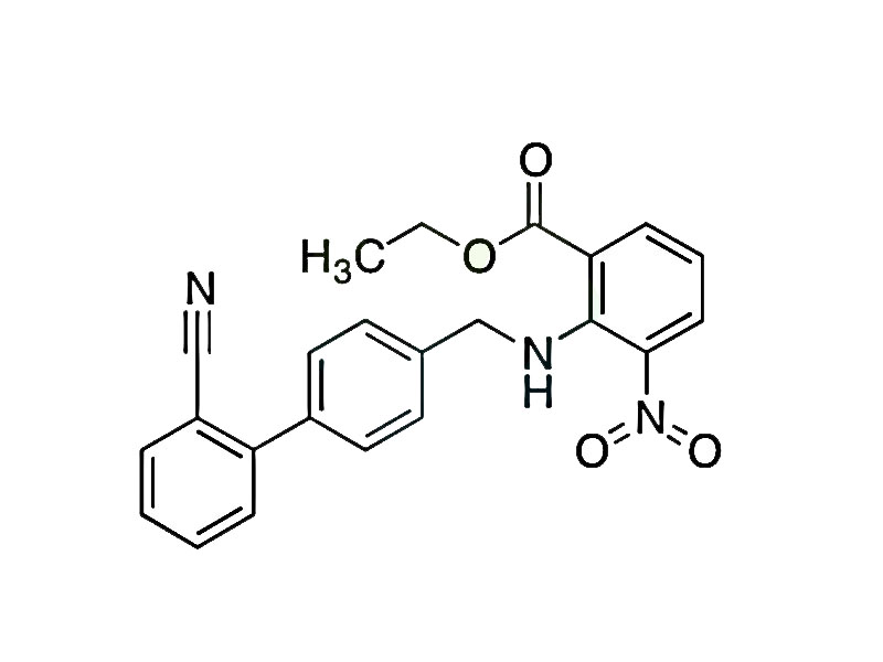 阿齊沙坦雜質(zhì)對(duì)照品3,Ethyl 2-[N-[(2'-Cyanobiphenyl-4-yl)methyl]amino]-3-nitrobenzoate