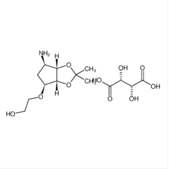 2-[[(3AR,4S,6R,6AS)-6-氨基四氢-2,2-二甲基-4H-环戊并-1,3-二恶茂-4-基]氧基]-乙醇 (2R,3R)-2,3-二羟基丁二酸盐,2-((3aR,4S,6R,6aS)-6-amino-2,2-dimethyltetrahydro-3aH-cyclopenta[d][1,3]dioxol-4-yloxy)ethanol L-tataric acid