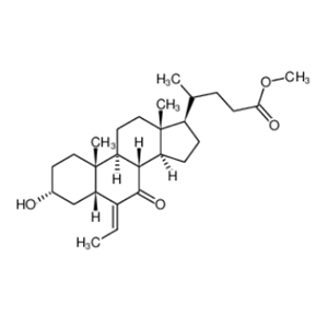 奥贝胆酸中间体 OB-4,(E/Z)-3α-hydroxy-6-ethylidene-7-keto-5β-cholan-24-oic acid Methyl ester