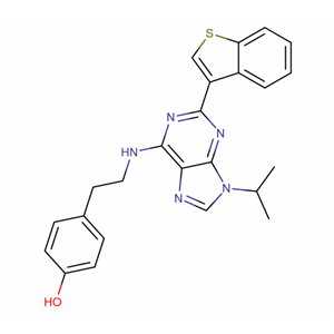 4-(2-((2-(benzo[b]thiophen-3-yl)-9-isopropyl-9H-purin-6-yl)amino)ethyl)phenol