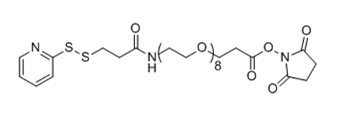 吡啶二硫丙酰胺-八聚乙二醇-NHS酯,SPDP-PEG8-NHS ester