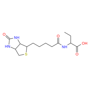 Butanoic acid, 2-[[5-(hexahydro-2-oxo-1H-thieno[3,4-d]imidazol-4-yl)-1-oxopentyl]amino