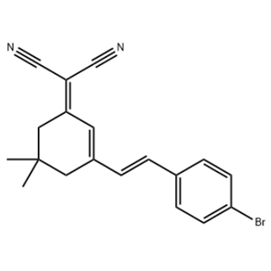 (E)-2-(3-(4-溴苯乙烯基)- 5,5-甲基环己-2-烯亚基)丙二腈,2-[3-[(1E)-2-(4-bromophenChemicalbookyl)ethenyl]-5,5-dimethyl-2-cyclohexen-1-ylidene]-Propanedinitrile