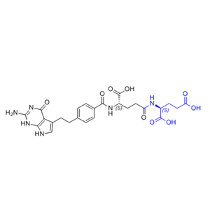 培美曲塞杂质04（单体）,(S)-2-((S)-4-(4-(2-(2-amino-4-oxo-4,7-dihydro-1H-pyrrolo[2,3-d]pyrimidin-5-yl)ethyl)benzamido)-4-carboxybutanamido)pentanedioic