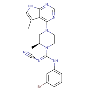 (S)-N-(3-溴苯基)-N'-氰基-2-甲基-4-(5-甲基-7H-吡咯并[2,3-d]嘧啶-4-基)哌嗪-1-甲脒