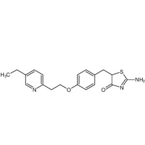 5-{4-[2-(5-乙基-2-吡啶基)-乙氧基]-苄基}-2-亚氨基-4-噻唑烷酮,5-{4-[2-(5-Ethyl-2-pyridyl)ethoxy]benzyl}-2-imino-4-thiazolidinone