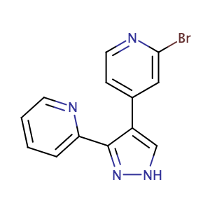 2-溴-4-[3-(2-吡啶)-1H-吡唑-4-基]吡啶,2-Bromo-4-(3-(pyridin-2-yl)-1H-pyrazol-4-yl)pyridine