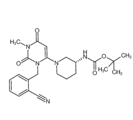 阿格列汀杂质,2-[[6-[(3R)-3-tert-butoxycarbonylamino-1-piperidinyl]-3,4-dihydro-2,4-dioxo-3-methyl-1(2H)-pyrimidinyl]methyl]benzonitrile