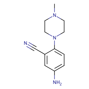 5-氨基-2-(4-甲基哌嗪-1-基)苯甲腈,5-amino-2-(4-methylpiperazin-1-yl)benzonitrile