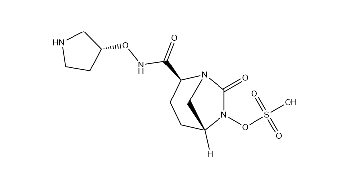 FPI-1465,(2S,5R)-7-oxo-2-((((R)-pyrrolidin-3-yl)oxy)carbamoyl)-1,6-diazabicyclo[3.2.1]octan-6-yl hydrogen sulfate