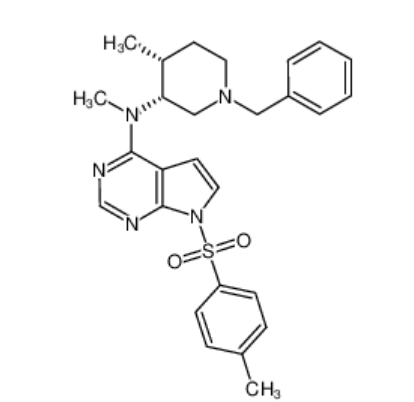 N-甲基-N-((3R,4R)-4-甲基-1-苄基-3-哌啶基)-7-((4-甲基苯基)磺酰基)7H-吡咯并[2,3-D]嘧啶-4-胺,7H-Pyrrolo[2,3-d]pyriMidin-4-aMine, N-Methyl-N-[(3R,4R)-4-Methyl-1-(phenylMethyl)-3-piperidinyl]-7-[(4-Met hylphenyl)sulfonyl]-