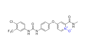 索拉非尼雜質(zhì)02,4-(4-(3-(4-chloro-3-(trifluoromethyl)phenyl)ureido)phenoxy)-2-(methylcarbamoyl)pyridine 1-oxide