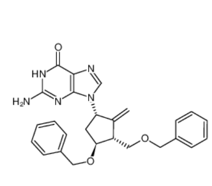 2-氨基-1,9-二氢-9-[(1S,3R,4S)-4-苄氧基-3-苄氧基甲基-2-亚甲基环戊基]-6H-嘌呤-6-酮,2-Amino-1,9-dihydro-9-[(1S,3R,4S)-4-(benzyloxy)-3-(benzyloxymethyl)-2-methylenecyclopentyl]-6H-purin-6-one