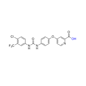 索拉非尼杂质03,4-(4-(3-(4-chloro-3-(trifluoromethyl)phenyl)ureido)phenoxy)picolinic acid