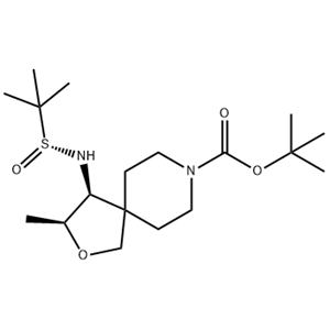 (3S,4S)-叔-丁基 4-((R)-1,1-二甲基乙基亚磺酰氨基)-3-甲基-2-氧杂-8-氮杂螺[4.5]癸烷-8-甲酸基酯