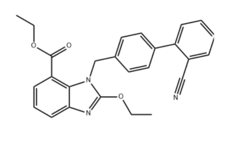 2-乙氧基-1-[[(2'-腈基连苯-4-取代)甲基]苯并咪唑]-7-羧酸乙酯,Ethyl 1-((2'-cyano-[1,1'-biphenyl]-4-yl)methyl)-2-ethoxy-1H-benzo[d]imidazole-7-carboxylate