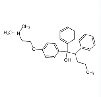 1-(4-(2-(dimethylamino)ethoxy)phenyl)-1,2-diphenylpentan-1-ol,1-(4-(2-(dimethylamino)ethoxy)phenyl)-1,2-diphenylpentan-1-ol