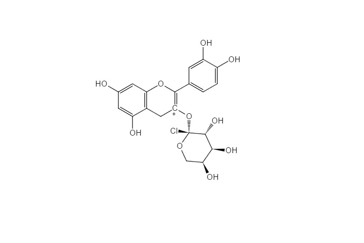 氯化矢车菊素-3-O-阿拉伯糖苷,Cyanidin-3-O-arabinoside chloride