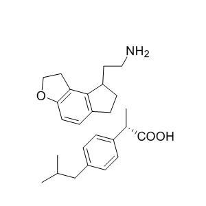 雷美替胺杂质C,(S)-2-(2,6,7,8-tetrahydro-1H-indeno[5,4-b]furan-8-yl)ethanamine (S)-2-(4- isobutylphenyl)propanoate