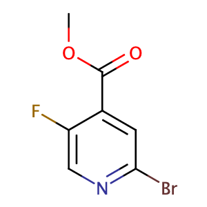 2-溴-5-氟异烟酸甲酯,Methyl 2-bromo-5-fluoropyridine-4-carboxylate