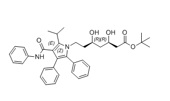 阿托伐他汀鈣雜質(zhì)26,(3R,5R)-tert-butyl3,5-dihydroxy-7-(2-isopropyl-4,5-diphenyl-3- (phenylcarbamoyl)-1H-pyrrol-1-yl)heptanoate