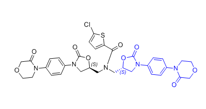 利伐沙班杂质30,5-chloro-N,N-bis(((S)-2-oxo-3-(4-(3-oxomorpholino)phenyl)oxazolidin-5-yl)methyl)thiophene-2-carboxamide