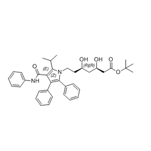 阿托伐他汀鈣雜質(zhì)26,(3R,5R)-tert-butyl3,5-dihydroxy-7-(2-isopropyl-4,5-diphenyl-3- (phenylcarbamoyl)-1H-pyrrol-1-yl)heptanoate