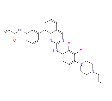N-[3-[2-[2,3-difluoro-4-[4-(2-hydroxyethyl)piperazin-1-yl]anilino]quinazolin-8-yl]phenyl]prop-2-enamide