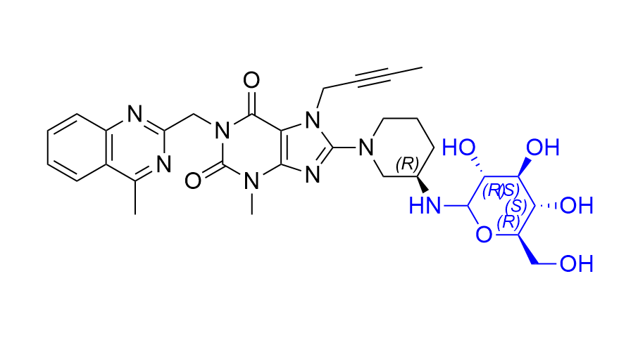 利格列汀杂质31,7-(but-2-yn-1-yl)-3-methyl-1-((4-methylquinazolin-2-yl)methyl)-8-((3R)-3-(((3R,4S,5S,6R)-3,4,5-trihydroxy-6-(hydroxymethyl)tetrahydro-2H-pyran-2-yl)amino)piperidin-1-yl)-3,7-dihydro-