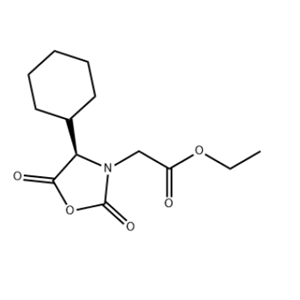 3-Oxazolidineacetic acid, 4-cyclohexyl-2,5-dioxo-, ethyl ester, (4R)-