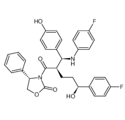 (4S)-3-[(2R,5S)-5-(4-氟苯基)-2-[(S)-[(4-氟苯基)氨基](4-羥基苯基)甲基]-5-羥基-1-氧代戊基]-4-苯基-2-惡唑烷酮,(S)-3-((2R,5S)-5-(4-fluorophenyl)-2-((S)-(4-fluorophenylaMino)(4-hydroxyphenyl)Methyl)-5-hydroxypentanoyl)-4-phenyloxazolidin-2-one