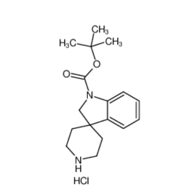 螺[3H-吲哚-3,4'-哌啶]-1(2H)-甲酸, 1,1-二甲基乙酯, 盐酸盐,TERT-BUTYL SPIRO[INDOLINE-3,4'-PIPERIDINE]-1-CARBOXYLATE HYDROCHLORIDE