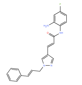 (E)-N-(2-氨基-4-氟苯基)-3-(1-肉桂基-1H-吡唑基-4-基)丙烯酰胺,RGFP966