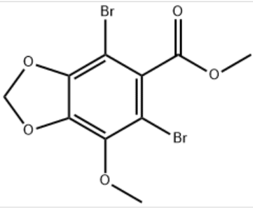 1,3-苯并二恶英-5-羧酸,4,6-二溴-7-甲氧基-甲酯,1,3-Benzodioxole-5-carboxylic acid, 4,6-dibromo-7-methoxy-, methyl ester