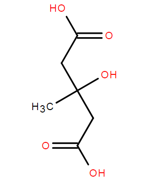 3-羟基-3-甲基戊二酸,3-Hydroxy-3-methylpentanedioic acid[Dicrotalic Acid; 3-Hydroxy-3-Methylglutaric Acid]