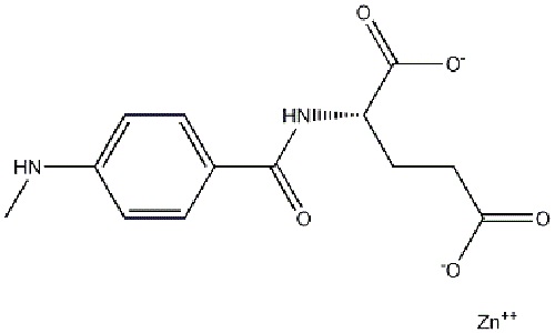 对甲氨基苯甲酰-L-谷氨酸锌,N-[4-(Methylamino)benzoyl]-L-glutamic acid zinc salt