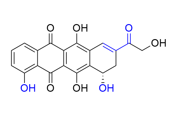 多柔比星杂质06,(S)-4,6,7,11-tetrahydroxy-9-(2-hydroxyacetyl)-7,8-dihydrotetracene-5,12-dione