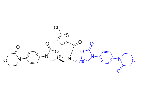 利伐沙班杂质30,5-chloro-N,N-bis(((S)-2-oxo-3-(4-(3-oxomorpholino)phenyl)oxazolidin-5-yl)methyl)thiophene-2-carboxamide