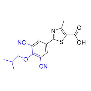 非布索坦杂质42,2-(3,5-dicyano-4-isobutoxyphenyl)-4-methylthiazole-5-carboxylic acid