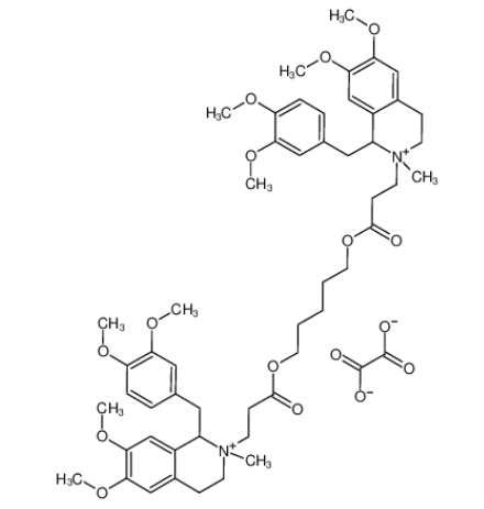 阿曲库胺草酸盐,pentamethylene bis[1-(3,4-dimethoxybenzyl)-3,4-dihydro-6,7-dimethoxy-1H-isoquinoline-2-propionate], dioxalate