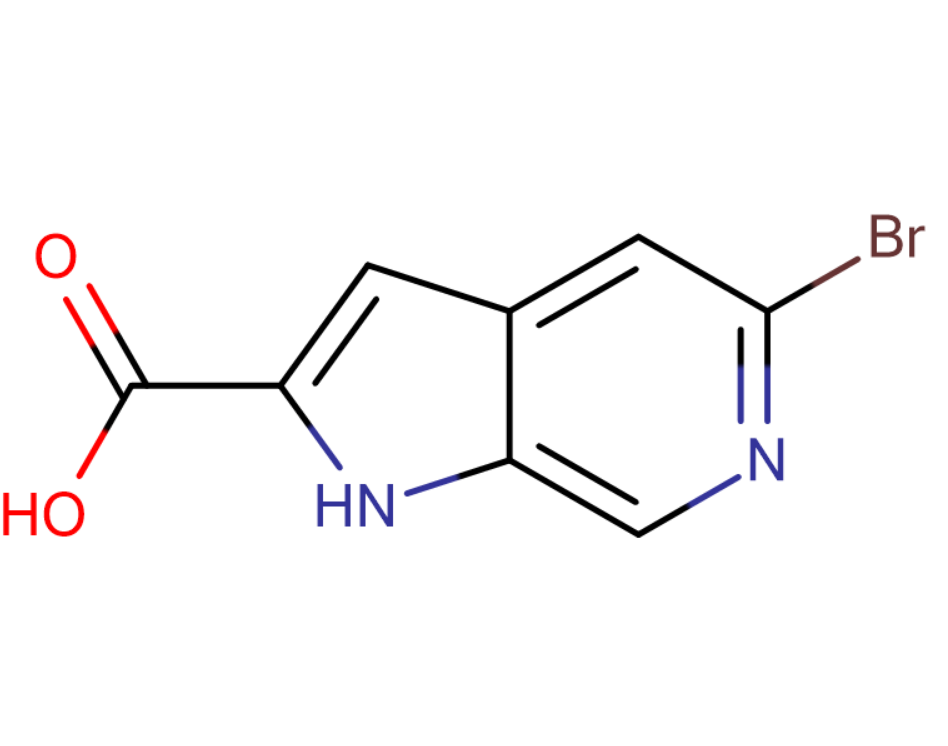 2-羧酸-5-溴-6-氮杂吲哚,5-Bromo-1H-pyrrolo[2,3-c]pyridine-2-carboxylicacid